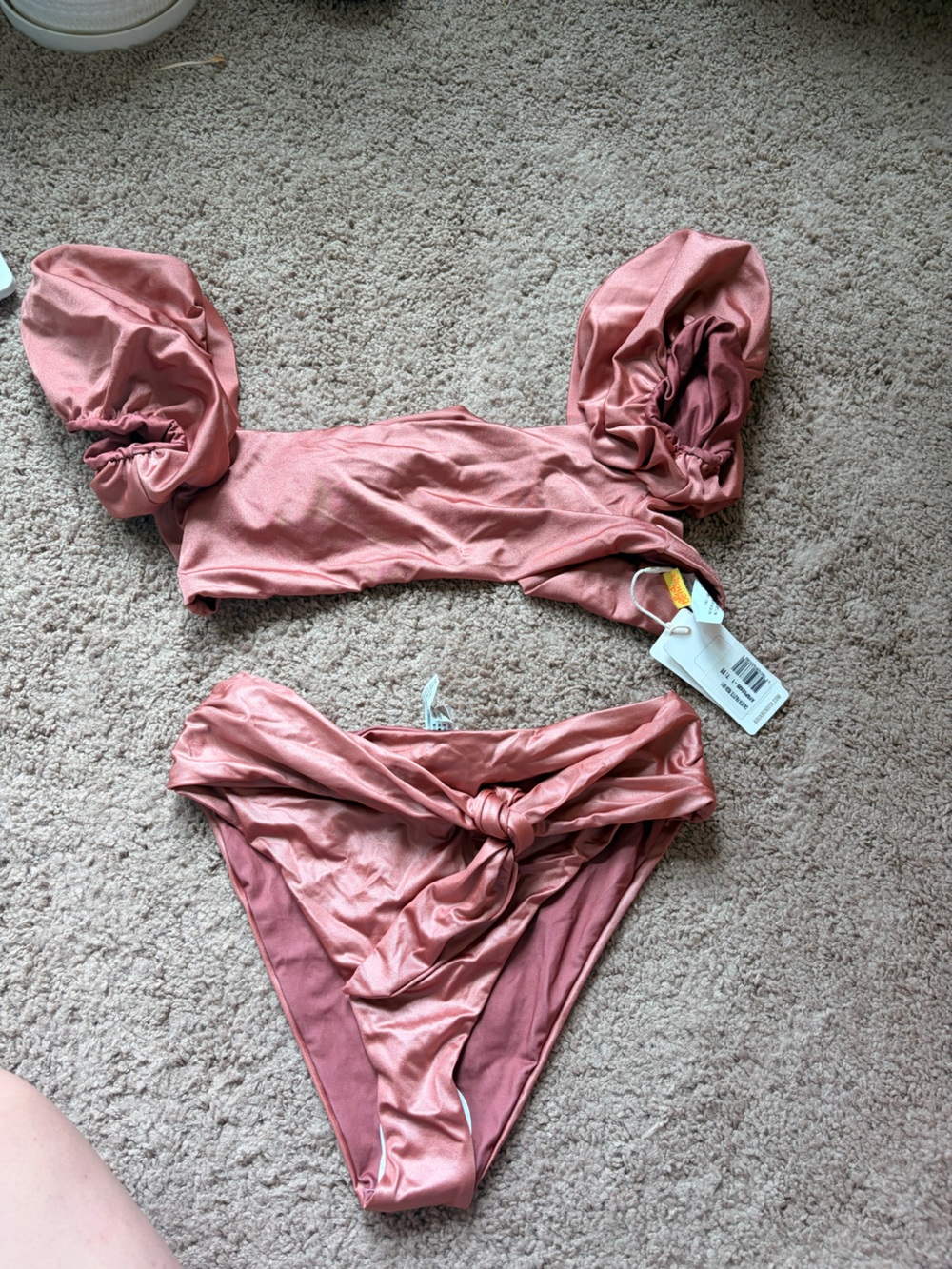 FP Movement by Free People Pink Bikini Set with Knot Detail
